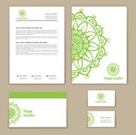 Template corporate style with a round ornament N3