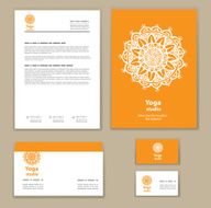 Template corporate style with a round ornament N4