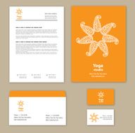 Template corporate style with a round ornament N5