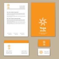 Template corporate style with a round ornament N6
