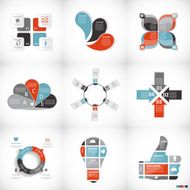 Collection of Infographic Templates for Business Vector Illustration N61