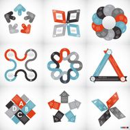 Collection of Infographic Templates for Business Vector Illustration N63