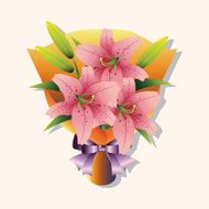 flower bouquet theme elements vector eps N76