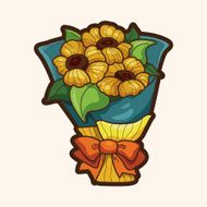 flower bouquet theme elements vector eps N80