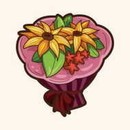 flower bouquet theme elements vector eps N85