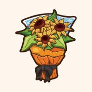 flower bouquet theme elements vector eps N86