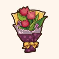 flower bouquet theme elements vector eps N87