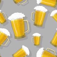 seamless pattern beer mug