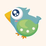 bird cartoon theme elements N74