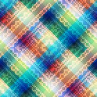 Plaid diagonal with embroidery ornament