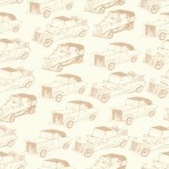 Retro cars in doodles style N2