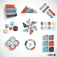 Collection of Infographic Templates for Business Vector Illustration N64