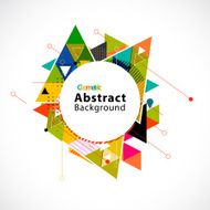Abstract colorful and creative circle template blank for text