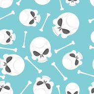 skull and bones seamless pattern N3
