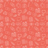Hospital line icon pattern set N2