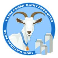 Goat and milk blue