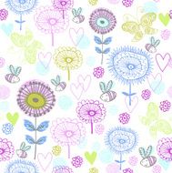 Cute spring flower pattern