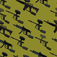 paintball guns seamless pattern
