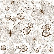 Repeating floral vintage pattern