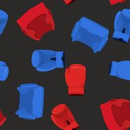 boxing gloves and helmet sports Seamless Pattern