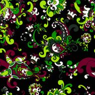 beautiful floral seamless background with swirls