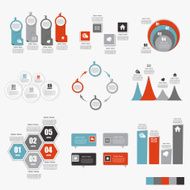 Collection of Infographic Templates for Business Vector Illustration N66