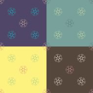 Set of Seamless with abstract colorful floral patterns N10
