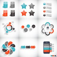 Collection of Infographic Templates for Business Vector Illustration N67