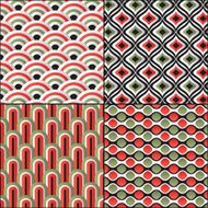 Set of oriental pattern