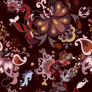 Abstract floral vector seamless pattern