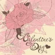 valentine&#039;s day card with roses N3