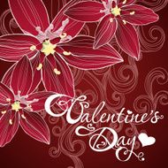 valentine&#039;s day card with lilly N2