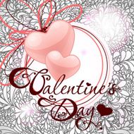 Valentine&#039;s Day Card with Hearts N10