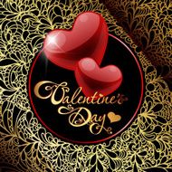 Valentine&#039;s Day Card with Hearts N11