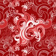 vector seamless floral pattern with swirls N2