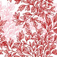 vector seamless floral pattern with leaves