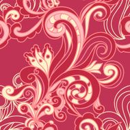 vector seamless floral pattern with swirls N4
