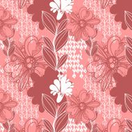 abstract vector seamless floral pattern with flowers