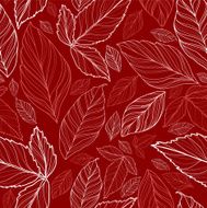 gentle abstract vector seamless floral pattern with leaves N2