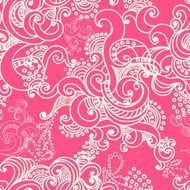 abstract vector seamless floral pattern with swirls