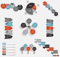 Collection of Infographic Templates for Business Vector Illustration N69