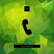 Abstract vector green polygonal background