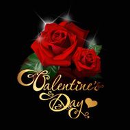 valentine&#039;s day card with roses N5