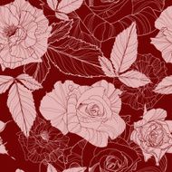 gentle vector seamless floral pattern with roses N2
