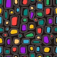 Abstract vector shapes on the black background