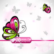 Colorful background with butterfly