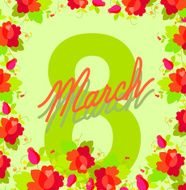 8 March International women&#039;s day Greeting card congratulation