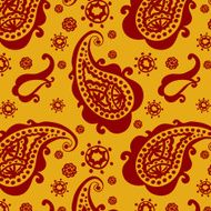 beautiful golden paisley seamless background N3