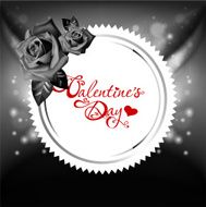 valentine&#039;s day card with roses N6