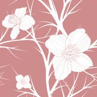 beautiful vector floral hand drawn seamless pattern with swirls N2